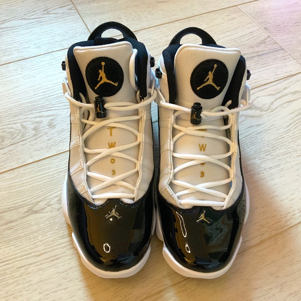 JORDAN 6 RINGS Size 11, White/Metallic Gold/Black Ice